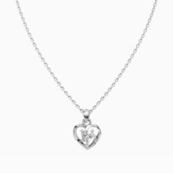 Silver Heart Shape Solid Pendant